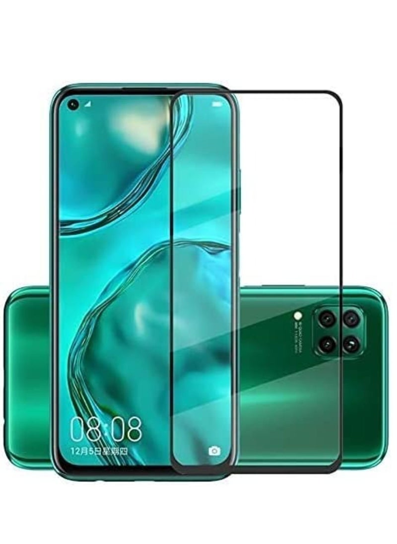 vesus Screen Protector Glass Guard Full Glue Edge To Edge Screen Guard for Huawei Nova 7I Black - Image 1