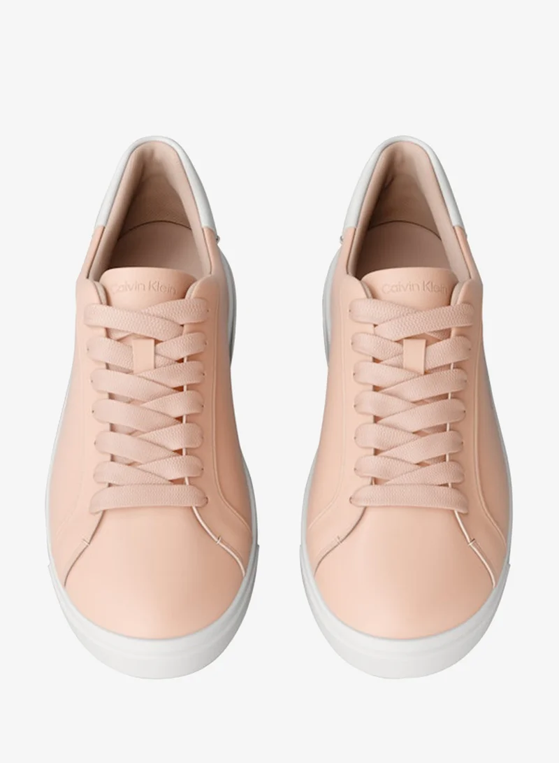 Calvin Klein Spanish Villa/Marshmallow/Dk Ecru Low-Profile Cupsole Leather Trainers for Women | Best Price UAE