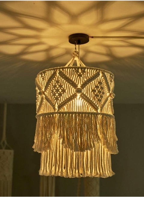 Handmade Wall Tapestry Lampshade Macrame Boho Decor