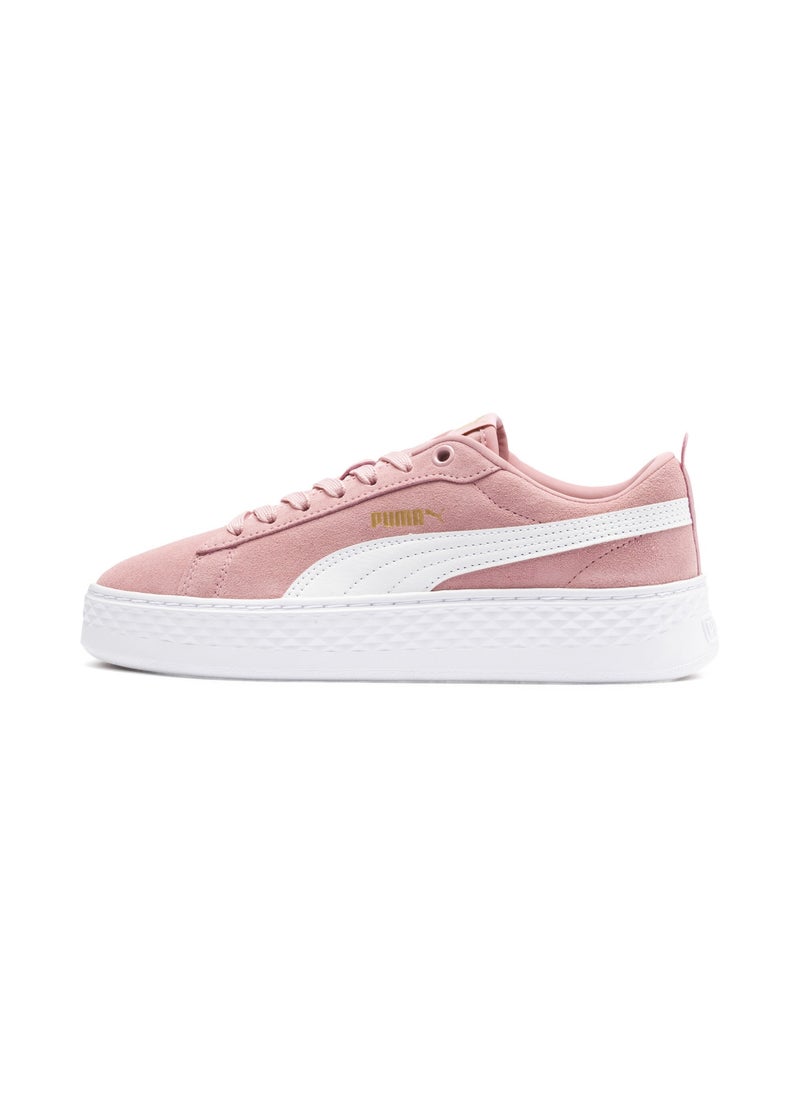 PUMA - Smash Platform Womens Pink Suede Trainers - Image 1