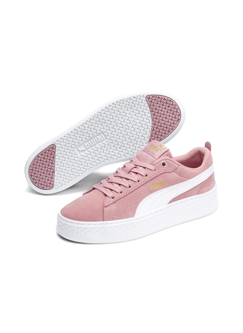 PUMA - Smash Platform Womens Pink Suede Trainers - Image 1