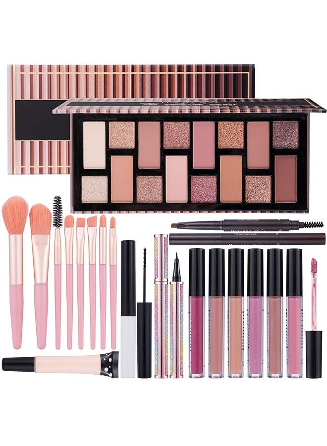 Moobirlet Teen Makeup Kit For Girl Include Eyeshadow Paletteeyelinermakeup Brush Setlipgloss Setmascara Eyebrow Pencil Make Up Set Gift For Women Full Kit - Image 1