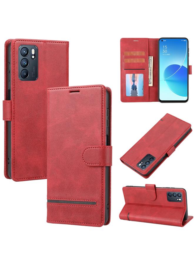 S-TOP Case For OPPO Reno6 5G Classic Wallet Flip Leather Phone Case - Image 1