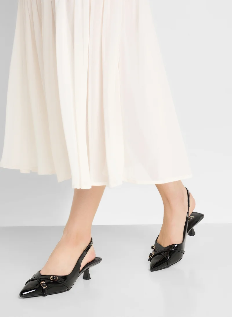 ELLA Low Heel Sling Back Pump
