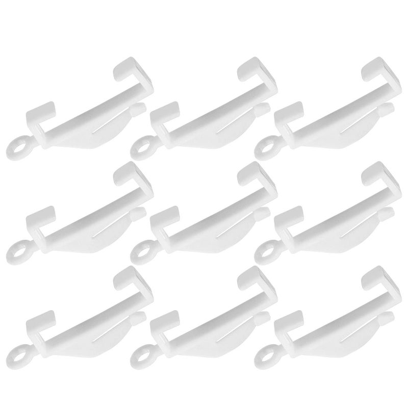 Fuyamp 50 Pcs Plastic Curtain HooksWhite Curtain Track Glider Hook for Hanging and Moving Window Curtain