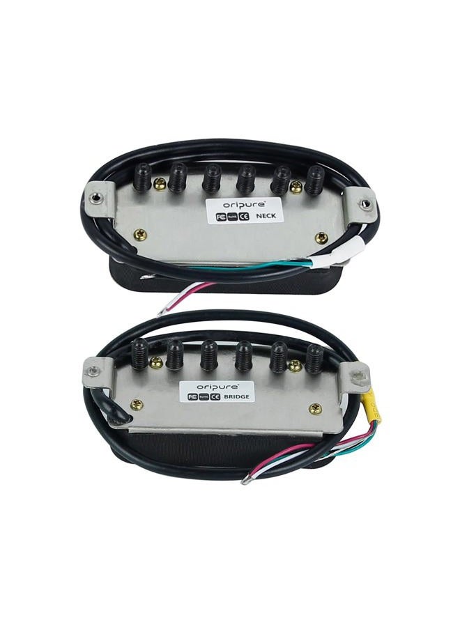 Oripure Guitar Humbucker Pickup Neck+Bridge Pickups Set Hot Rail & Screw Poles - Image 5