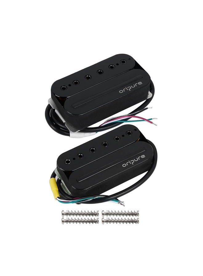 Oripure Guitar Humbucker Pickup Neck+Bridge Pickups Set Hot Rail & Screw Poles - Image 1