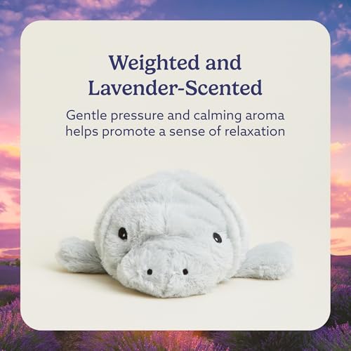 warmies Microwavable & Weighted Stuffed Animals, Manatee - Heated Stuffed Animal Plushie for Warmth & Comfort - Cute Soft Plush Toys for Adults & Children (Boys, Girls, Babies & Toddlers) - Image 3