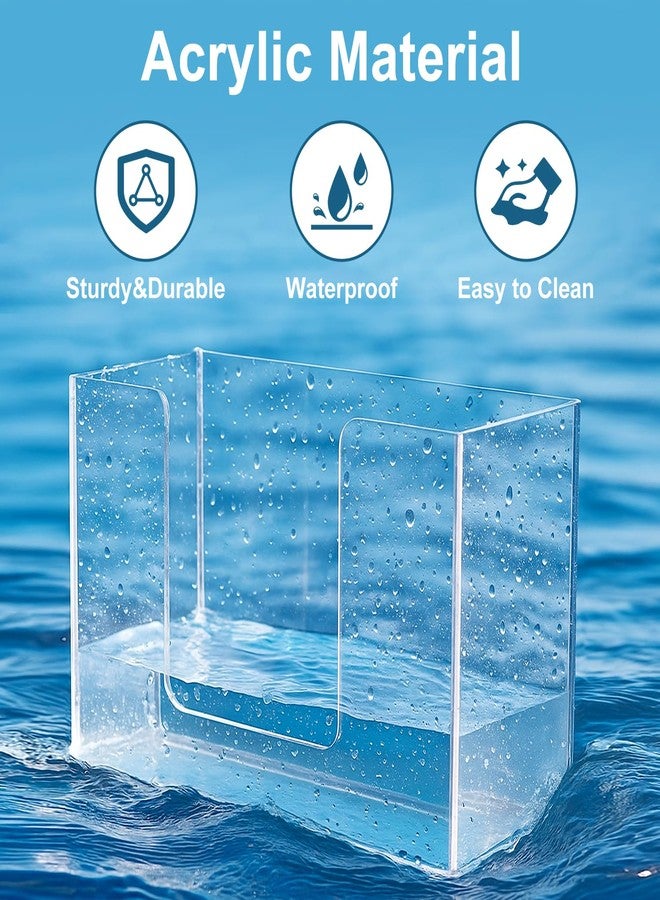 Hilislog Bathroom Paper Towel Holder Countertop Clear Acrylic Napkin Holders Multifold Paper Towel Dispenser Counter Trifold C-Fold Z-Fold Disposable Hand Towels Dispenser for Kitchen Bathroom Toilet - Image 3