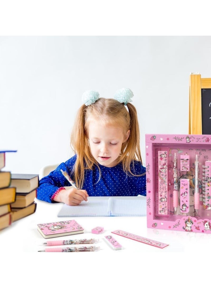 general Unicorn Stationery Gift Set for Kids - Includes Cute Gel Pen, Mechanical Pencil, Ruler, Eraser, Pencil Roller & Notebook - School Supplies for Unicorn Girl, Birthday Present - Image 2