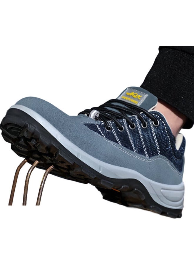 JUNBU Safety Shoes For Men, Winter Steel Toe Cap, Anti-Smashing, Anti-Puncture, Wear-Resistant, Lightweight, Welding Work Safety Functional Shoes 2156-1 Size 42 - Image 1