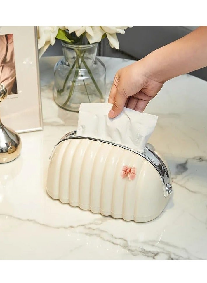 Cute Design Tissue Box Holder, Acrylic Bag Shape Tissue Dispenser, Decorative Piece, Suitable for Bathroom, Dresser, Nightstand, Office, Bedroom. - Image 1