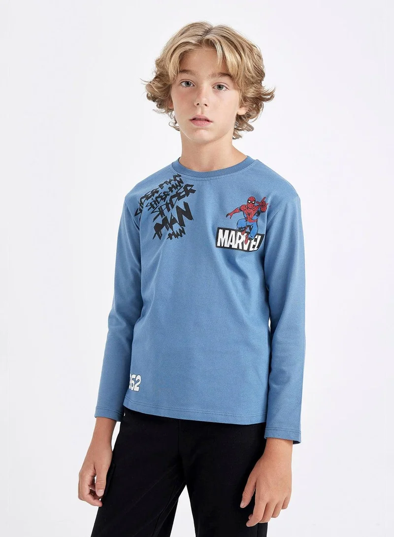 ديفاكتو تيشيرت   بأكمام طويلة ورقبة دائرية