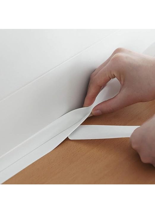 Bitrexup Bitrexup Oil Proof Caulk Tape Strip PVC Self Adhesive Caulking Sealing Tape for Kitchen Sink Platform Toilet Bathroom Shower and Bathtub 32m38cm white 1pcs  - Image 2