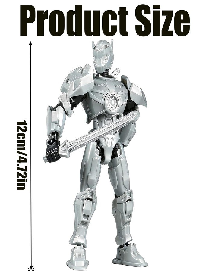 INOCEAN Action Figure Robot Toy, Dummy 13 Action Figure with Articulated Joints, Silver Wanderer Mech for Desktop Decor, Painting Models, Photography Accessories, Collectible Gift - Image 2