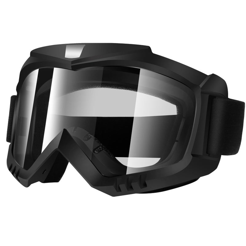 Lievermo Dirt Bike Motorcycle ATV Motocross Ski Offroad MX Racing Helmet Goggles Windproof Dustproof Glasses for Adults Youth (Clear) - Image 1