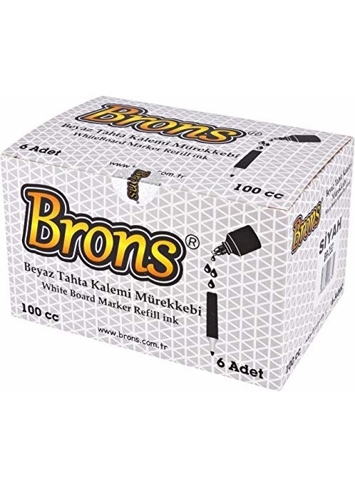 Brons Whiteboard Marker Ink Red 100 Cc. Br-355 6 Pack  - Image 1