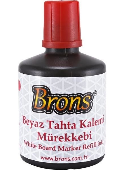 Brons Whiteboard Marker Ink Red 100 Cc. Br-355 6 Pack  - Image 2