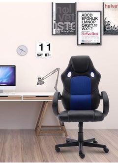 Roman Gifts Ergonomic Office Chair Racing Gaming Chair with Backrest 360 Swivel Home Office Chair, Height Adjustable Padded Seat, Blue  - Image 3