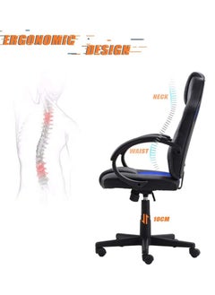 Roman Gifts Ergonomic Office Chair Racing Gaming Chair with Backrest 360 Swivel Home Office Chair, Height Adjustable Padded Seat, Blue  - Image 5