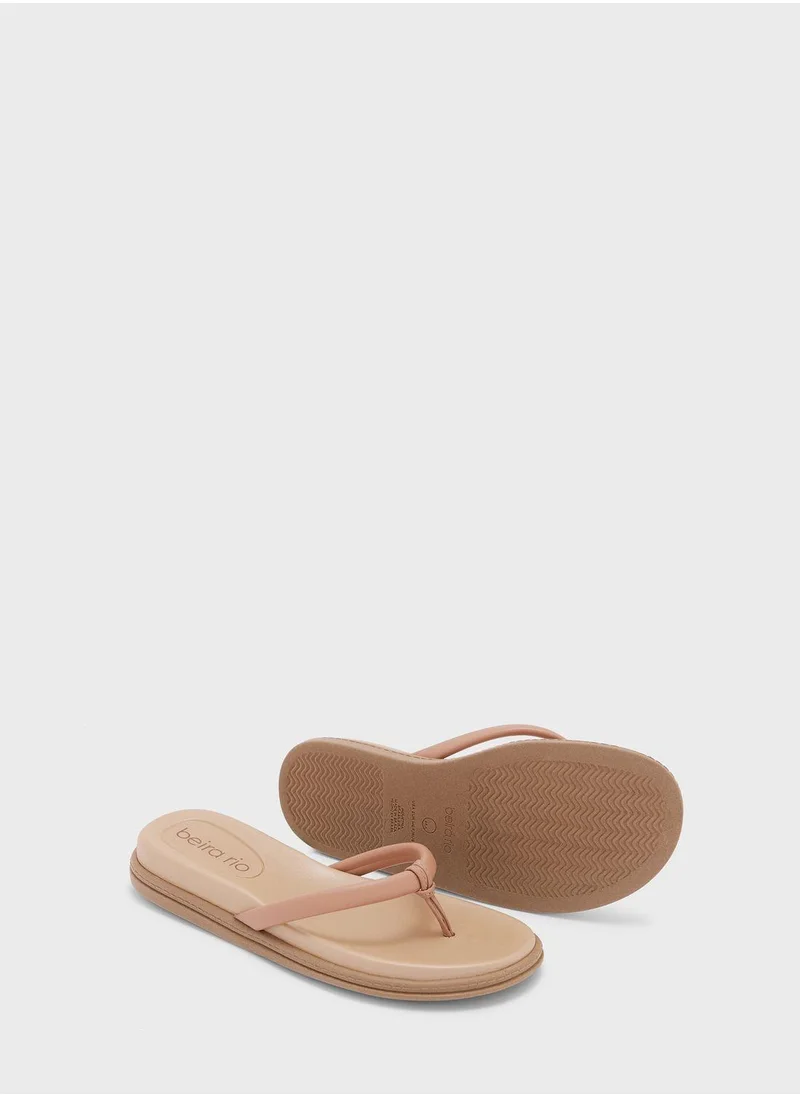 Beira Rio Karina T-Bar Strap Flat Sandals