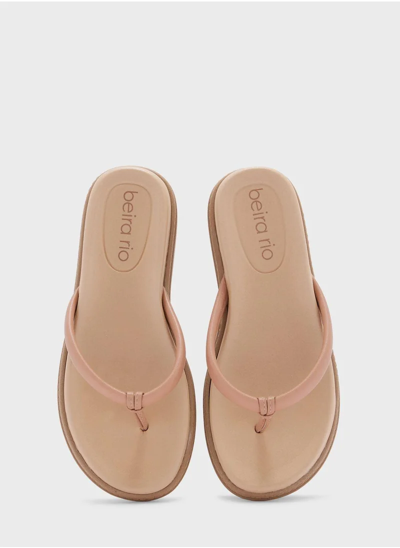 Beira Rio Karina T-Bar Strap Flat Sandals