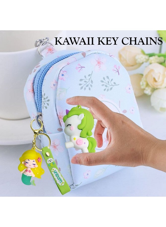 FunBlast Unicorn Key Ring Key Chain for Girls - Silicone Unicorn & Mermaid Key Chain for Bag/Door Key, Kawaii Key Rings, Car Key-Ring, Return Gifts (Green) - Image 5