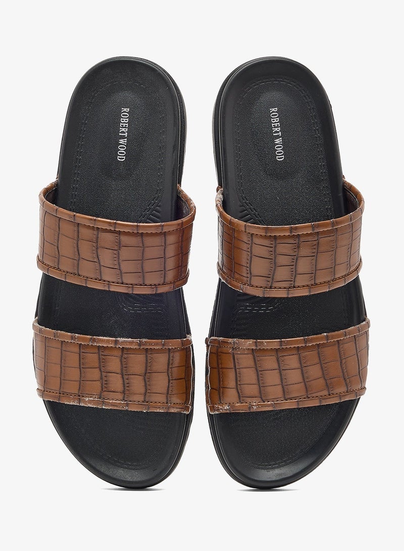 Robert Wood Comfortline Croc Emboss Casual Sandals - Image 4