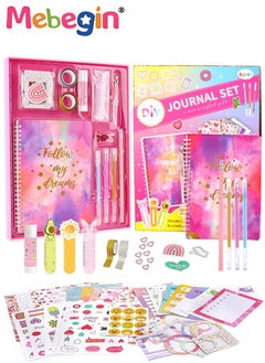 MEBEGIN DIY Journal Kit, 58PCS Personalized Diary Scrapbook Supplies and Stationery Kit, Complete Journaling Kit, Fun Creative Arts and Crafts, Easy to Carry and Storage, Ideal Gift for Girls Aged 4+  - Image 1