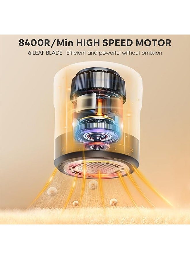 AOLION Fabric Shaver Lint Remover for Clothes Replaceable Blades Electric Lint Shaver with Digital Display 3-Speeds Defuzzer for Removing Fuzz and Pill from Sweater 1200mAh White - Image 5