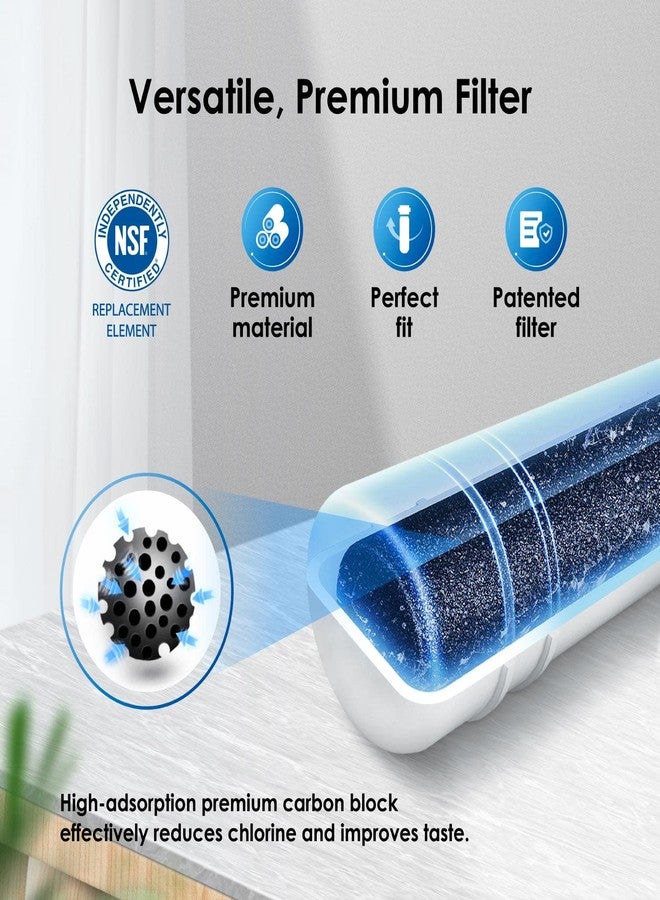ووتر دروب فلتر مياه وفلتر هواء للثلاجة Waterdrop Plus LT1000PC ADQ747935 MDJ64844601 معتمد من NSF، بديل لفلتر LG LT1000P وLT-1000PC وLT120F، عبوة ثلاثية - Image 5