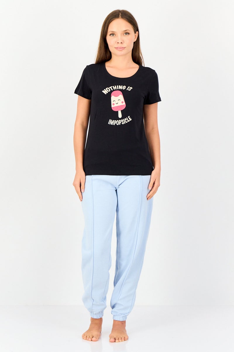 zivame Women 2 Pcs Solid Short Sleeves Sleepwear Tops, Multicolor - Image 4