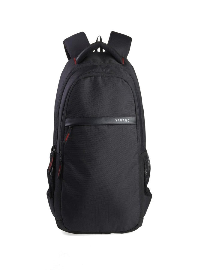 STRABO Moto Laptop Bag School & College Backpacks- Color Black 25L Water Resistant (Medium Size) - Image 1
