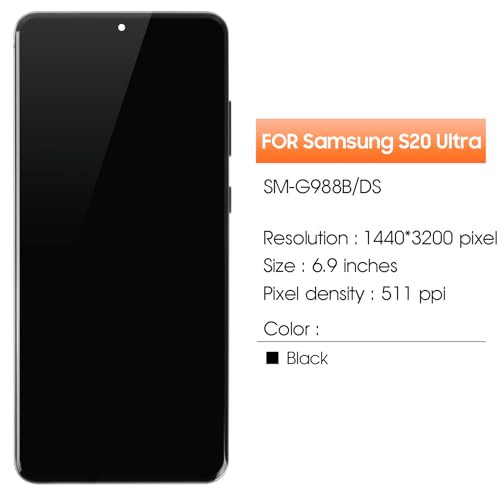 AGCUT OLED for Samsung Galaxy S20 Ultra Screen Replacement for Samsung S20 Ultra 5G LCD Display SM-G988B SM-G988U LCD Digitizer Assembly Grey with Frame+Installation Video (Support Fingerprin) - Image 2