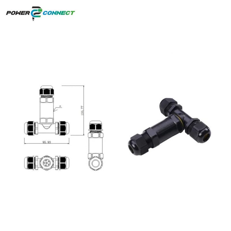 Power Connect IP68 4Pin TShape Connector DurableFinish Waterproof Heat Fire Resistant IP68 TShape Connector 100  - Image 4