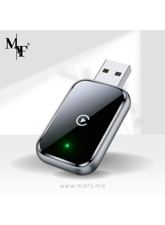 Wireless CarPlay Adapter for iPhone,Convert Wired to Wireless Apple CarPlay Adapter,No Delay and Stable Control Mini Size With Extension Cable USB-C&Type-C (Black) - Image 1