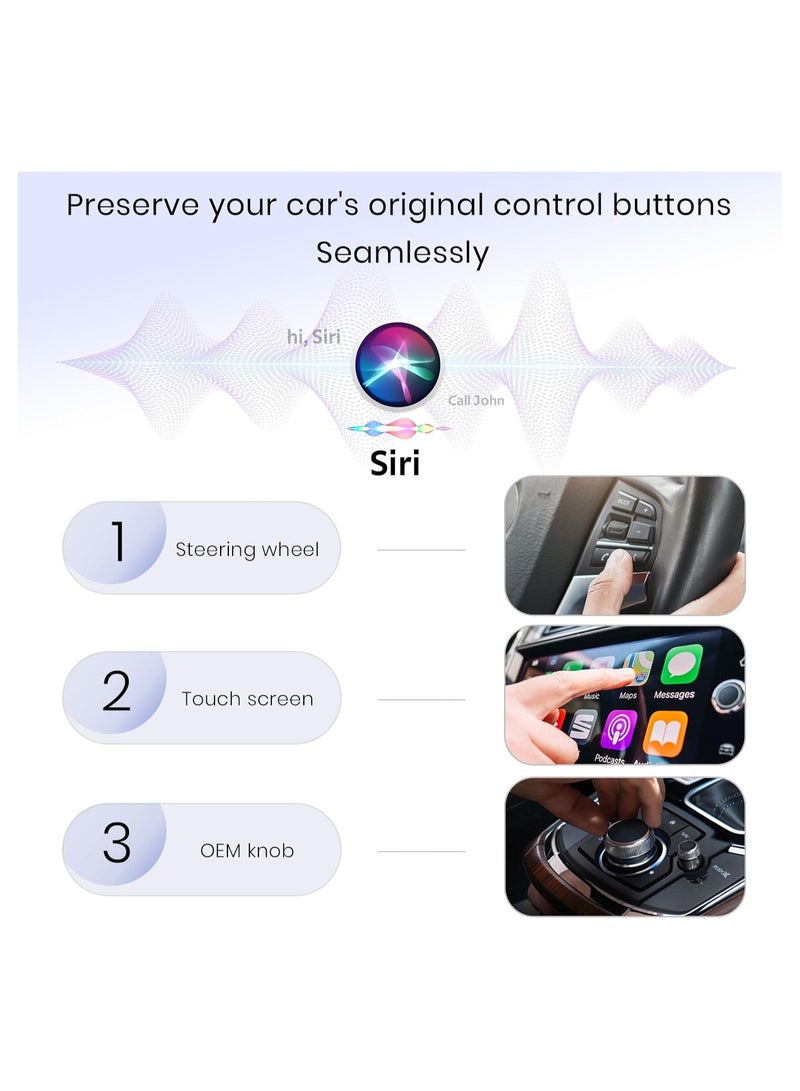 Wireless CarPlay Adapter for iPhone,Convert Wired to Wireless Apple CarPlay Adapter,No Delay and Stable Control Mini Size With Extension Cable USB-C&Type-C (Black) - Image 4
