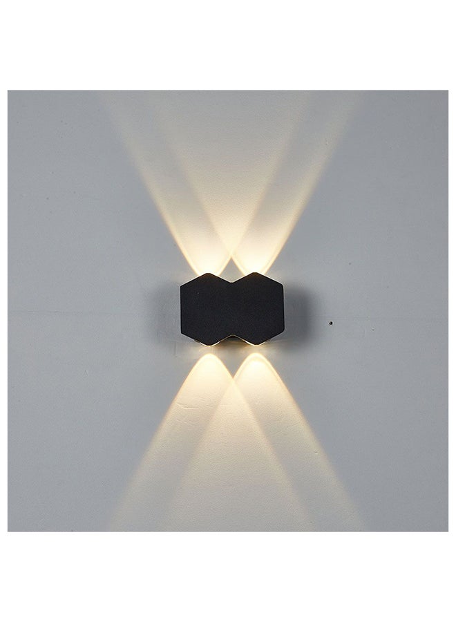 DANUBE HOME Milano Outdoor Wall Lights - LED Up & Down Light, Aluminum Outdoor Lighting Fixture, Modern Design, 2399-2W-2Way-Ww-Blk, 110x80x40 cm, Durable Outdoor Lighting for Gardens & Patios