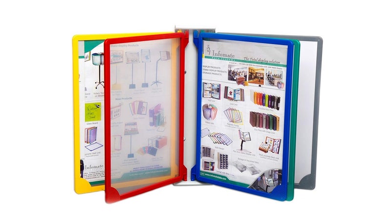 Infomate Supreme Wall Unit A3 Size with 5 Folder Multicolored folders - Wall Hanging File folders. - Image 2