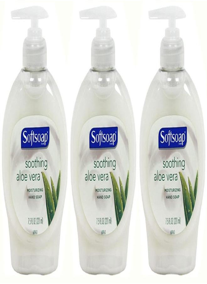 Softsoap - Softsoap Soothing Aloe Vera Moisturizing Hand Soap, 7.5 Ounce (Pack of 3) - Image 1