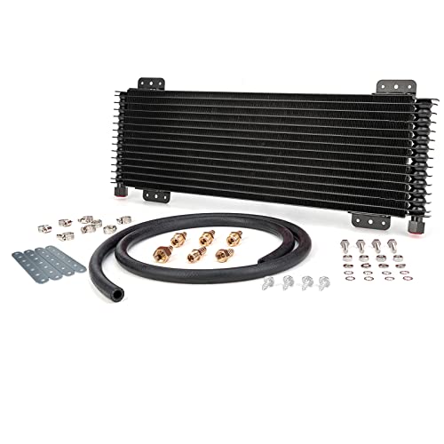 Gagsu Low Pressure Drop Transmission Oil Cooler LPD47391 4739 40,000 GVW with Mounting Hardware (Black) - Image 1