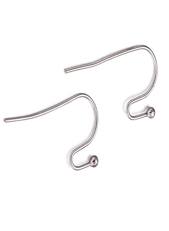 KISSITTY 300-Piece Hypoallergenic 316 Stainless Steel French Hook Ball Dot Ear Wires 22x12x2mm Dangle Earring Findings for DIY Jewelry Making - Image 1