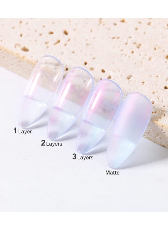MAJOR DIJIT Gel Nail Polish Jelly Glass Uv Led Gel Polish Natural Girly Colors Pearl Blue Translucent Crueltyfree Nail Lacquer 15Ml0.5Floz  - Image 2