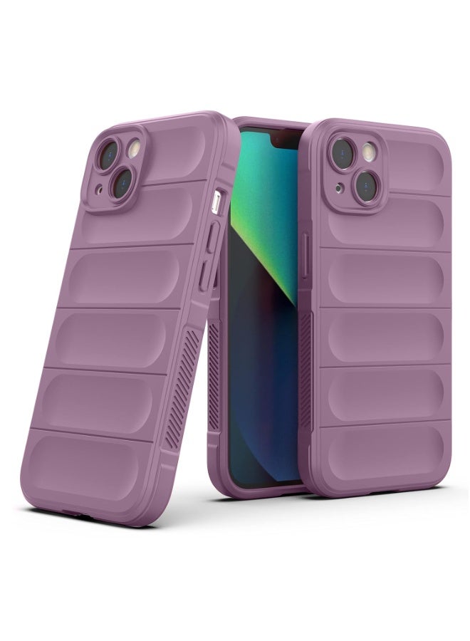 Premium Protection Back Silicone Case Compatible with Iphone 13/14 Magic Shield Shockproof Case with Camera Protection (Lavender)  - Image 1