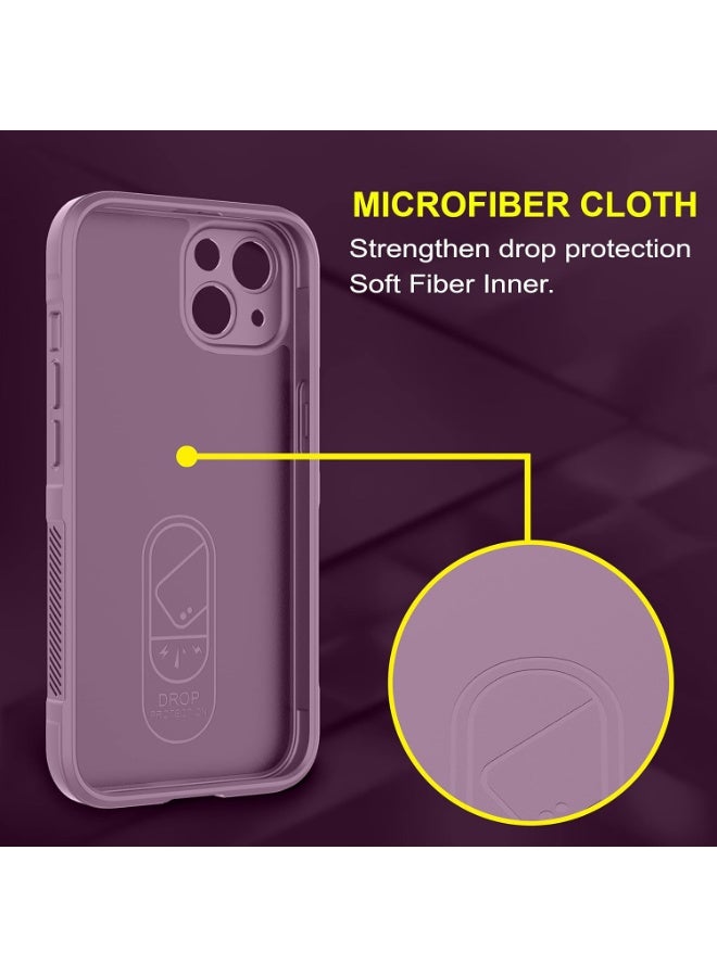 Premium Protection Back Silicone Case Compatible with Iphone 13/14 Magic Shield Shockproof Case with Camera Protection (Lavender)  - Image 4