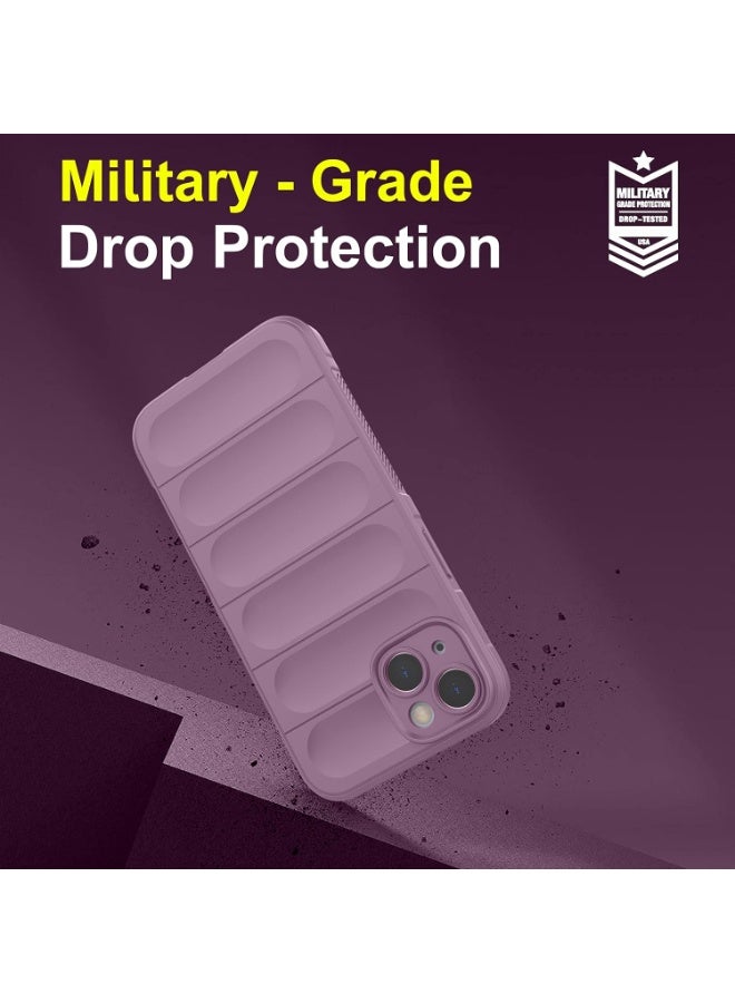 Premium Protection Back Silicone Case Compatible with Iphone 13/14 Magic Shield Shockproof Case with Camera Protection (Lavender)  - Image 3