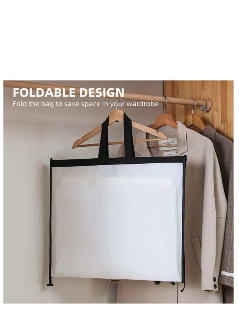 Golden 2 PCS Wedding Gown Cover Dress Garment Clothes Storage Bag Foldable Dampproof Dustproof Washable Wedding Dress Long Dress Bag - Image 5