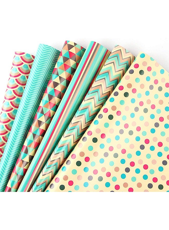 Generic Birthday Gift Wrapping Paper Set, Gift Wrap Paper with Ribbon Sticker and Tape, Wrapping Paper for Birthday Bridal Baby Shower Weddings All Occasion  - Image 5