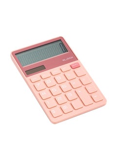 Deli DELI ENS042 NUSIGN Desktop Calculator | 12 Digits | Solar & LR44 Battery Dual Power | Assorted Colors (White/Green/Pink) | Ideal for Office, School & Home Use  - Image 3