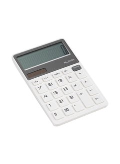 Deli DELI ENS042 NUSIGN Desktop Calculator | 12 Digits | Solar & LR44 Battery Dual Power | Assorted Colors (White/Green/Pink) | Ideal for Office, School & Home Use  - Image 4